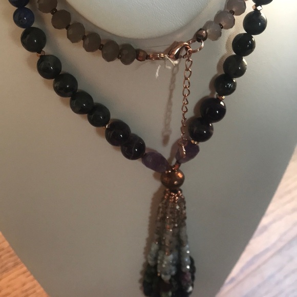Wonderful Anthropologie Long Multi-Stone Necklace - Picture 8 of 8